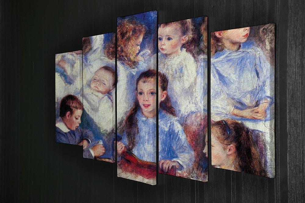 Images of childrens character heads by Renoir 5 Split Panel Canvas - Canvas Art Rocks - 2