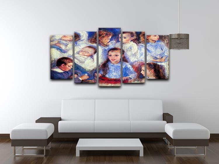 Images of childrens character heads by Renoir 5 Split Panel Canvas - Canvas Art Rocks - 3