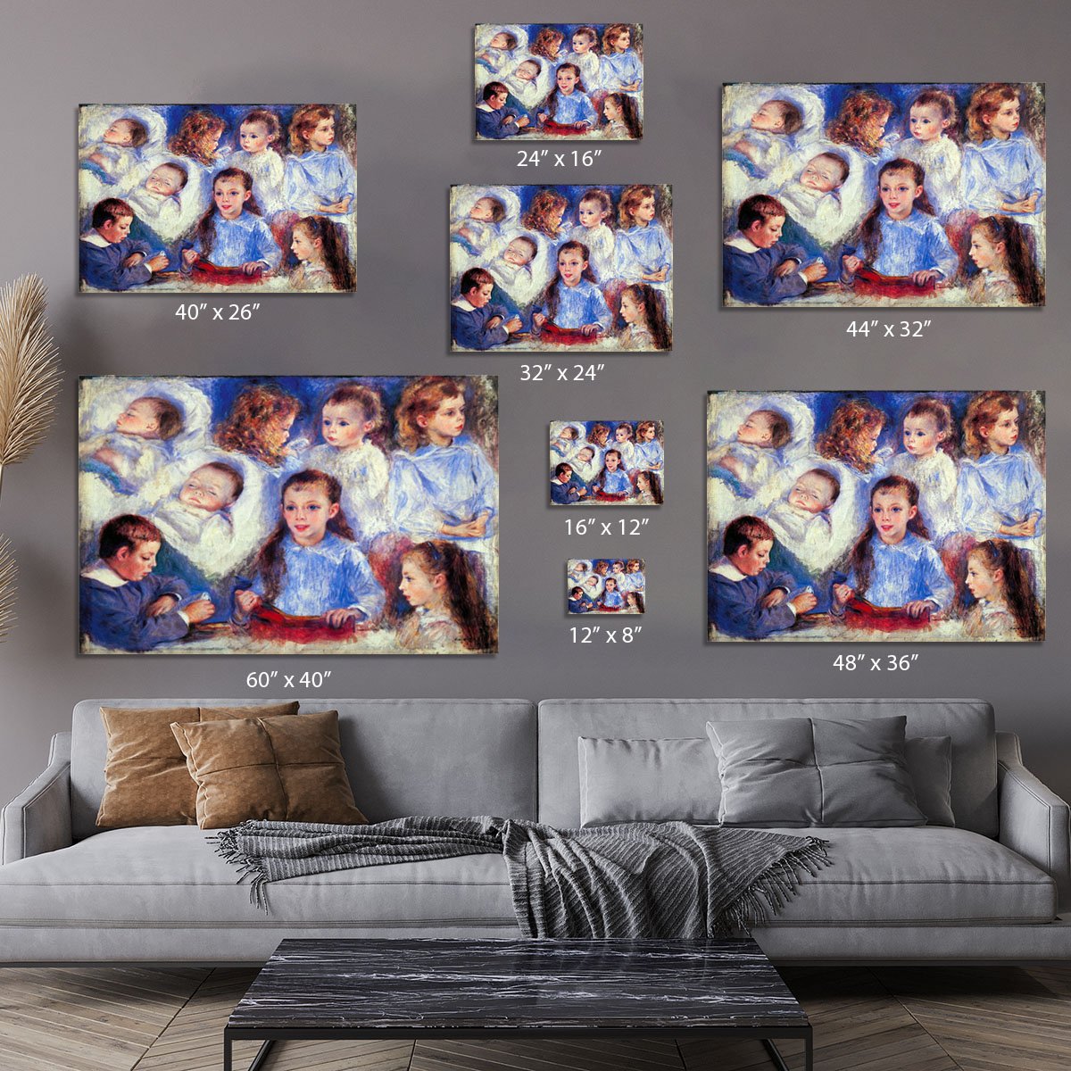 Images of childrens character heads by Renoir Canvas Print or Poster