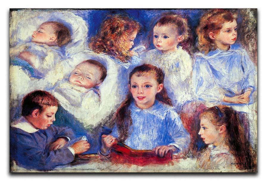 Images of childrens character heads by Renoir Canvas Print or Poster  - Canvas Art Rocks - 1