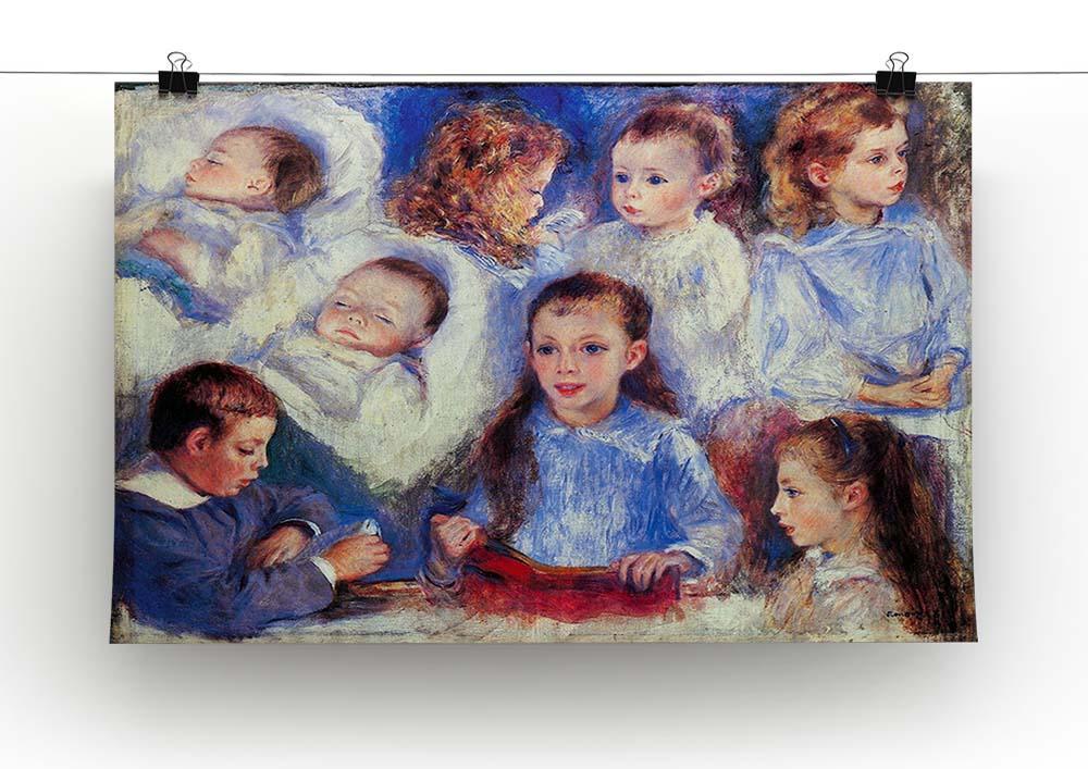 Images of childrens character heads by Renoir Canvas Print or Poster - Canvas Art Rocks - 2
