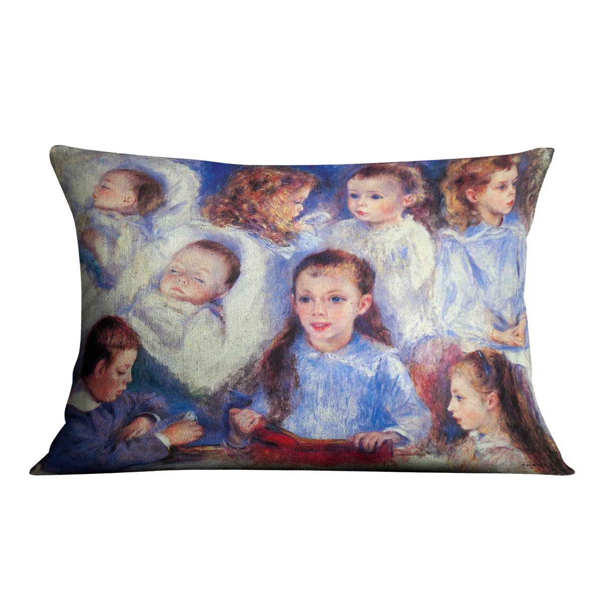 Images of childrens character heads by Renoir Throw Pillow