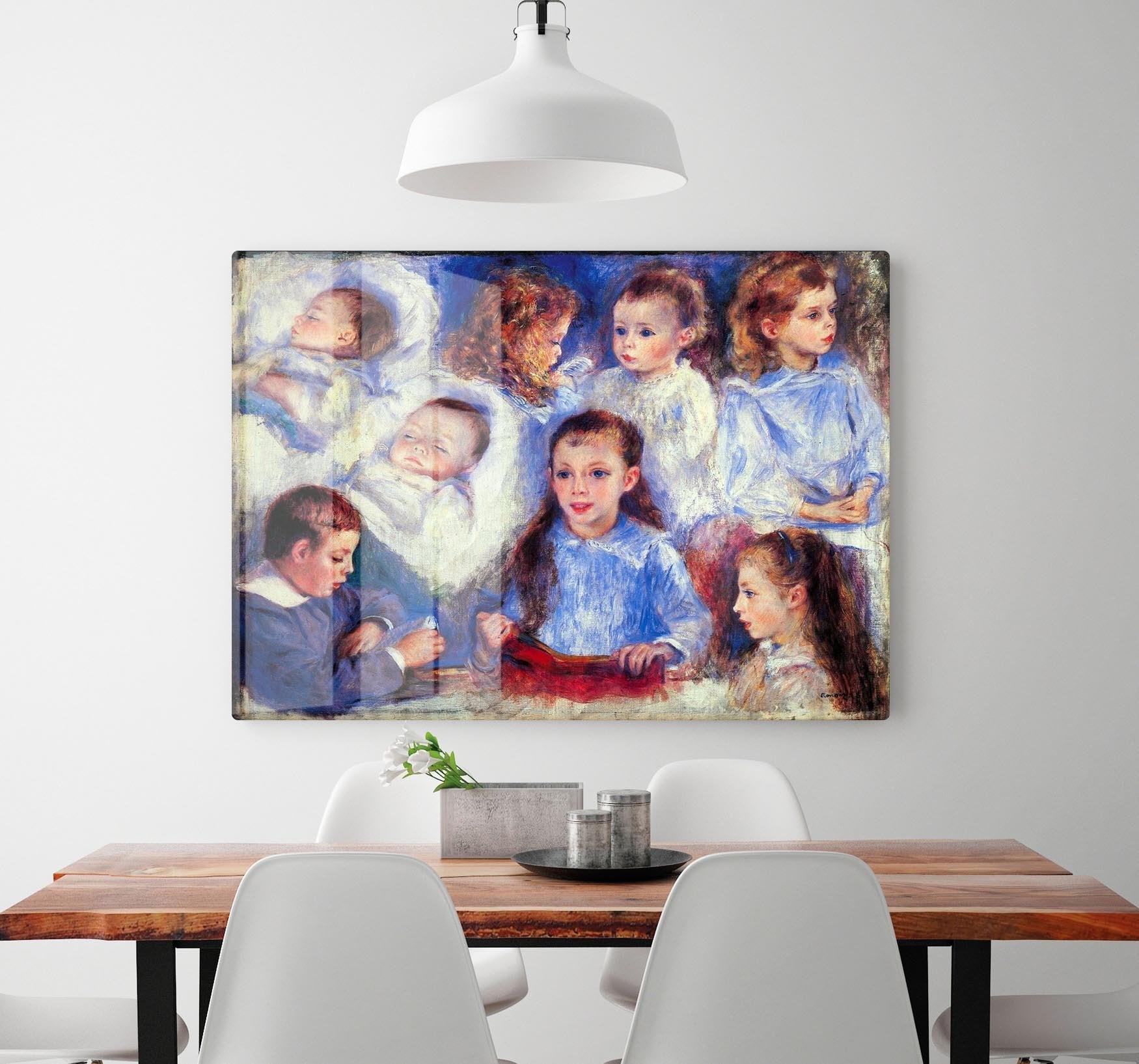 Images of childrens character heads by Renoir HD Metal Print