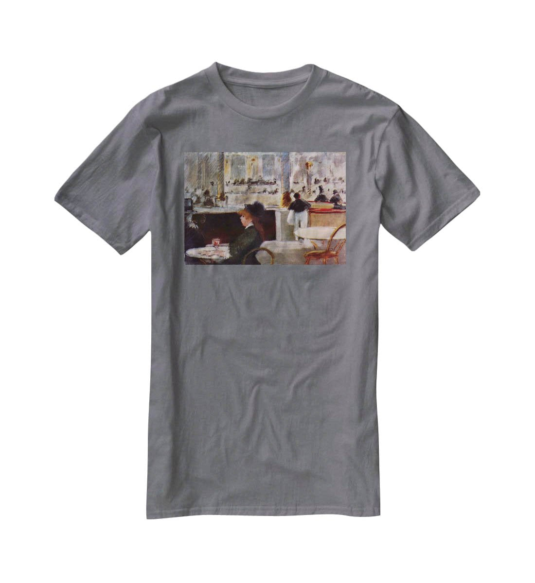 In Cafe 1 by Manet T-Shirt - Canvas Art Rocks - 3