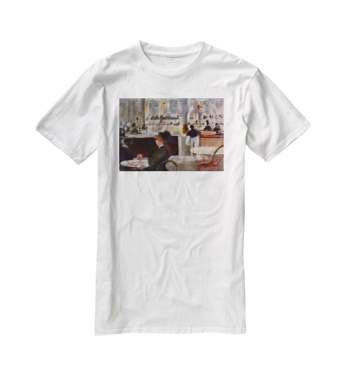 In Cafe 1 by Manet T-Shirt - Canvas Art Rocks - 5