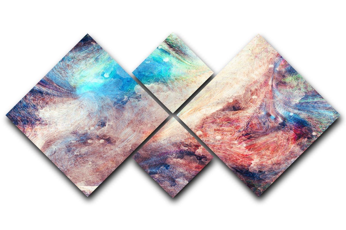In The Beginging 4 Square Multi Panel Canvas  - Canvas Art Rocks - 1