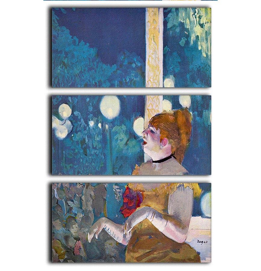 In concert Cafe The Songs of the dog by Degas 3 Split Panel Canvas Print - Canvas Art Rocks - 1