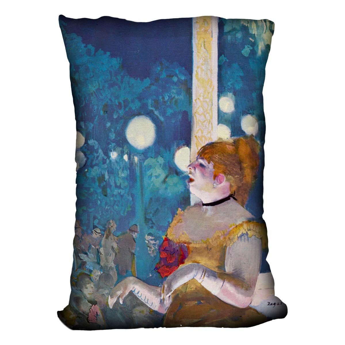 In concert Cafe The Songs of the dog by Degas Cushion