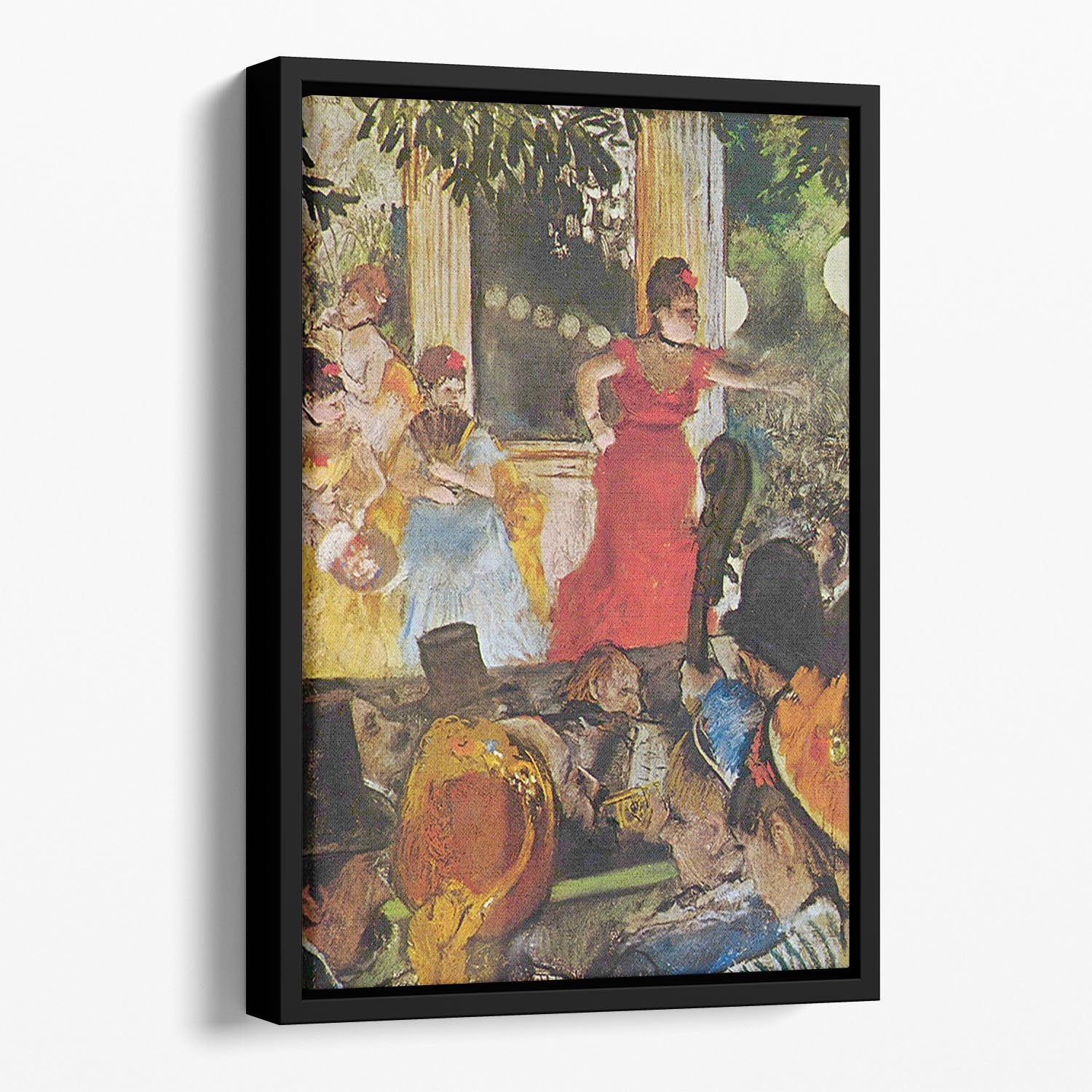 In concert cafe Les Ambassadeurs by Degas Floating Framed Canvas