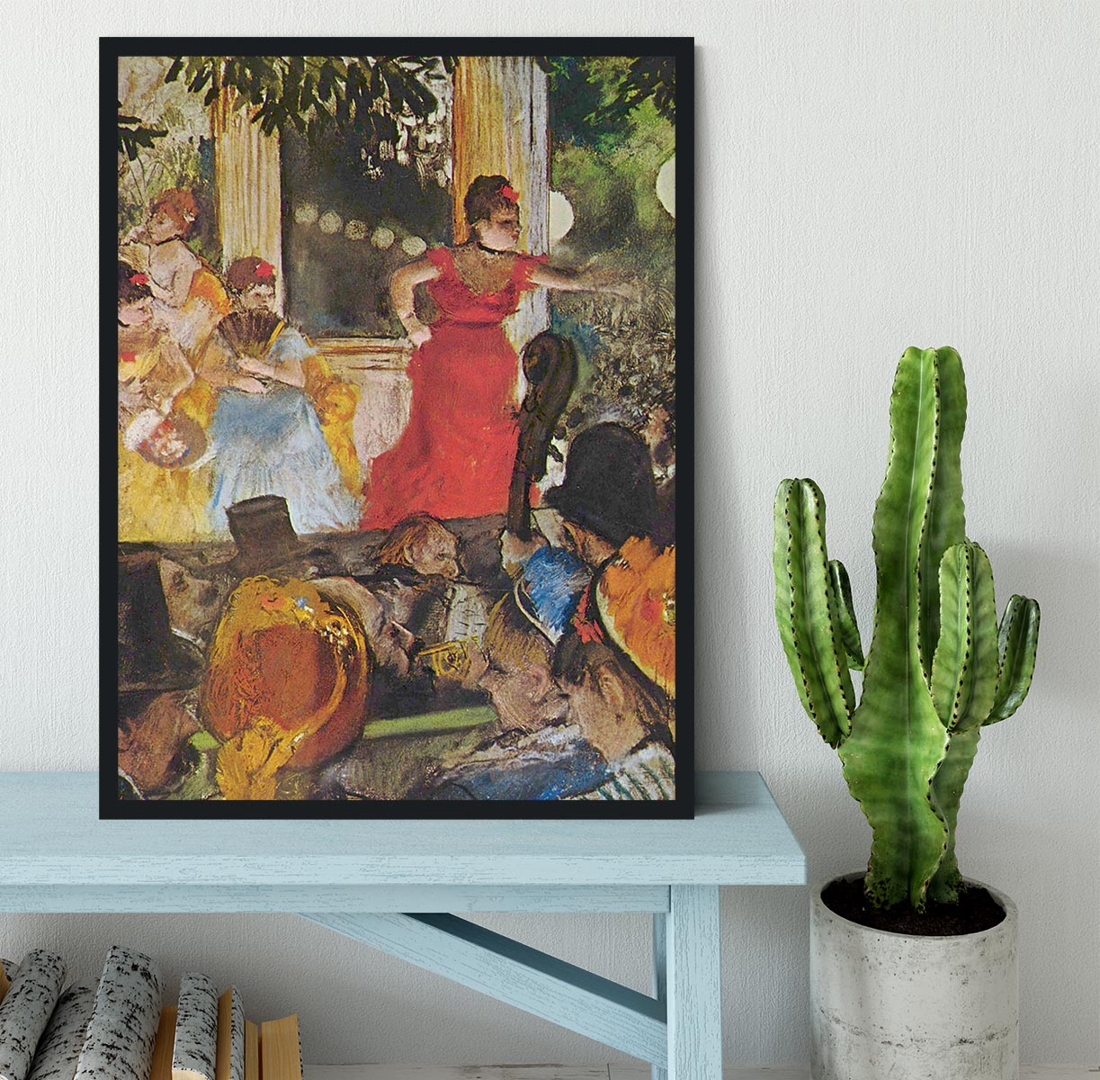 In concert cafe Les Ambassadeurs by Degas Framed Print - Canvas Art Rocks - 2