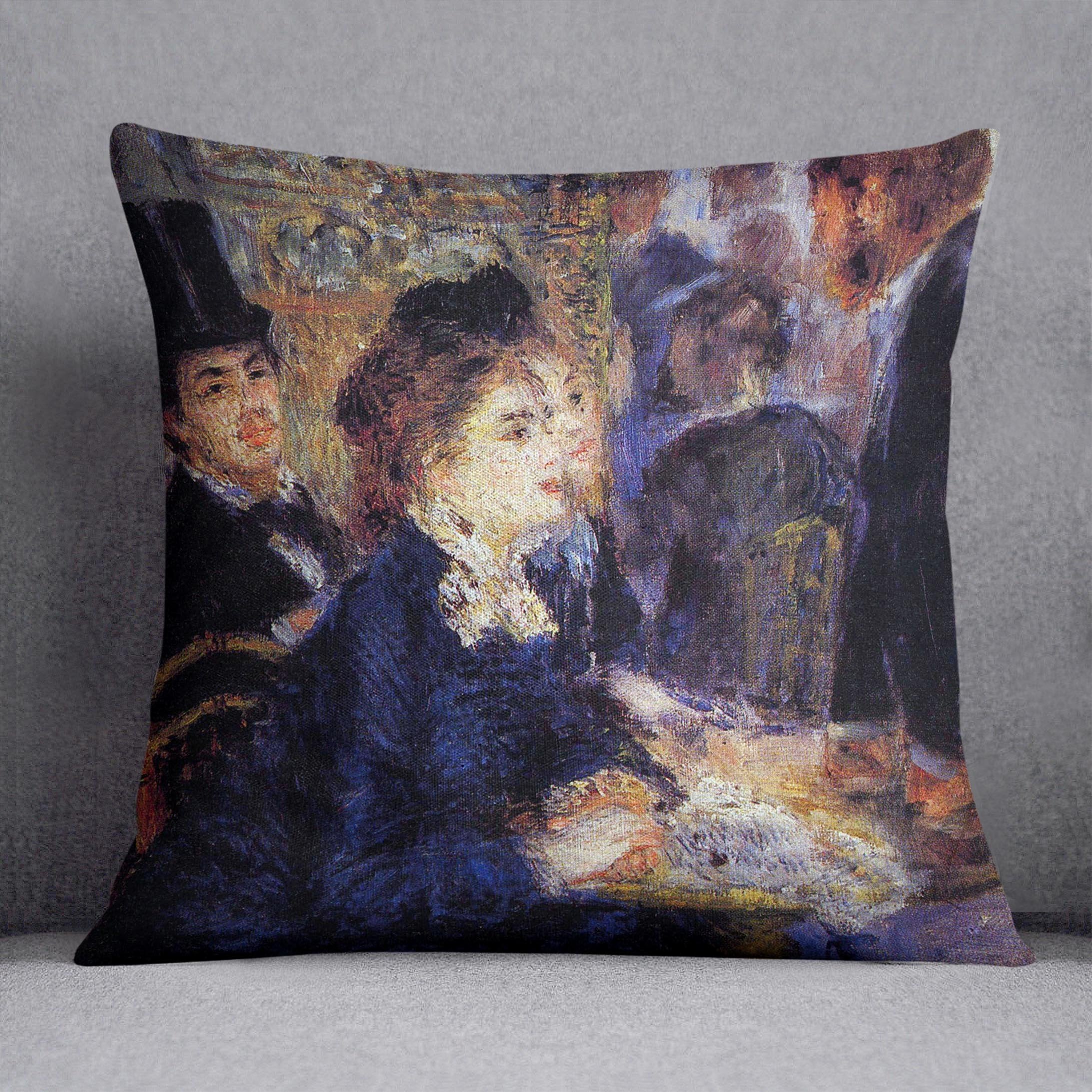 In the Cafe by Renoir Throw Pillow