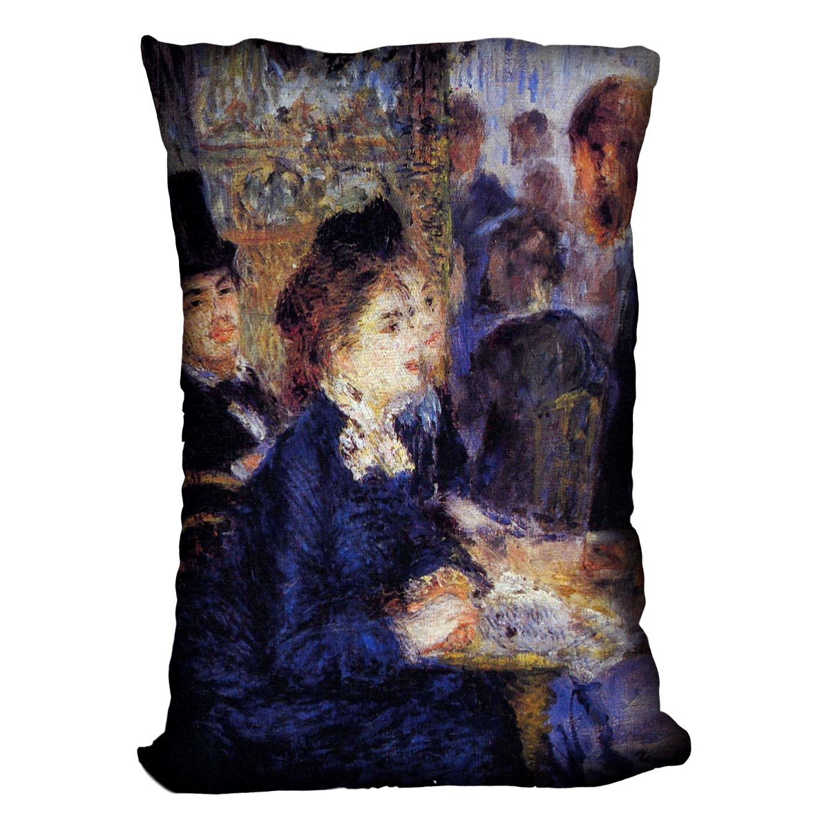 In the Cafe by Renoir Throw Pillow