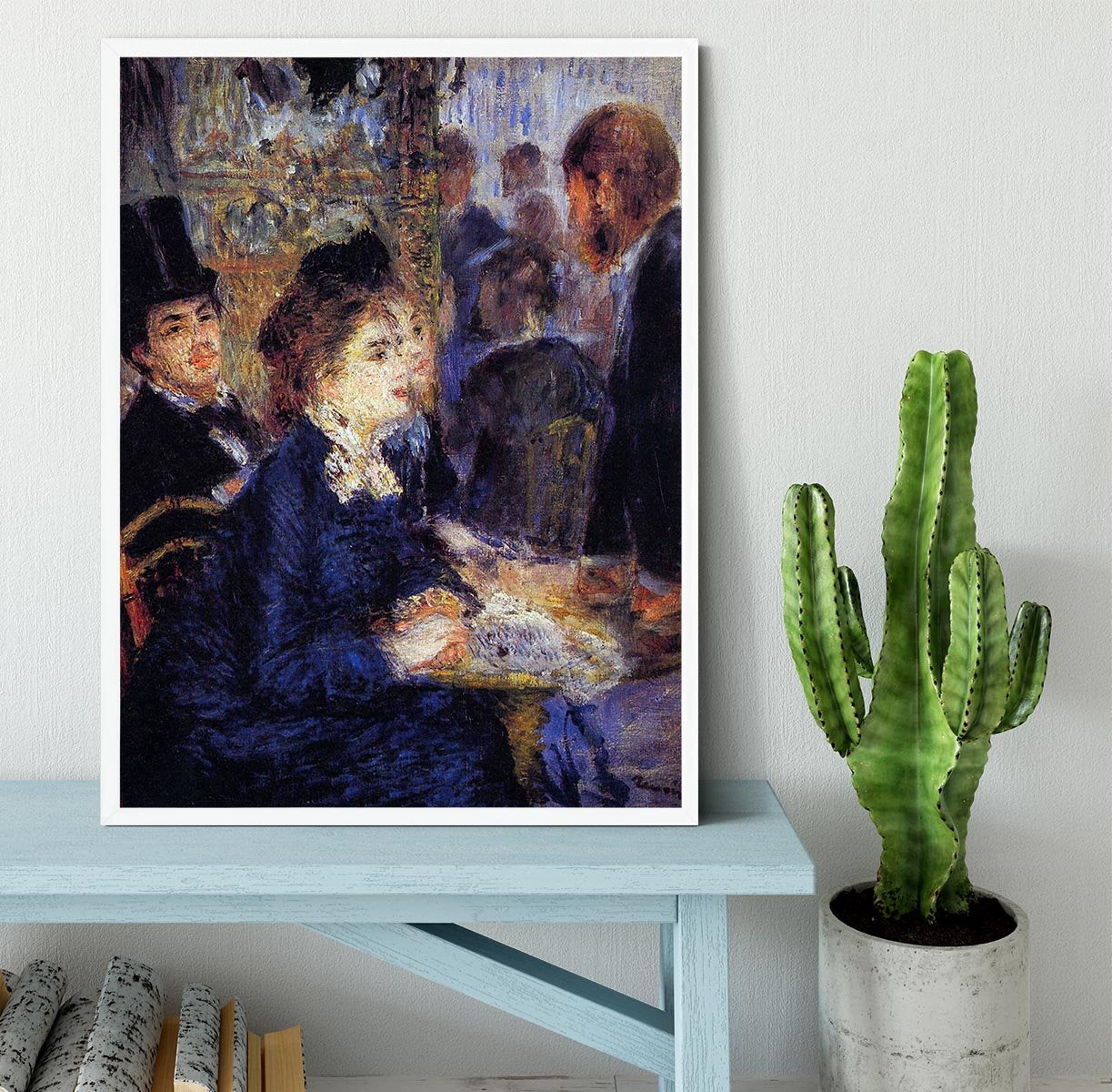 In the Cafe by Renoir Framed Print - Canvas Art Rocks -6