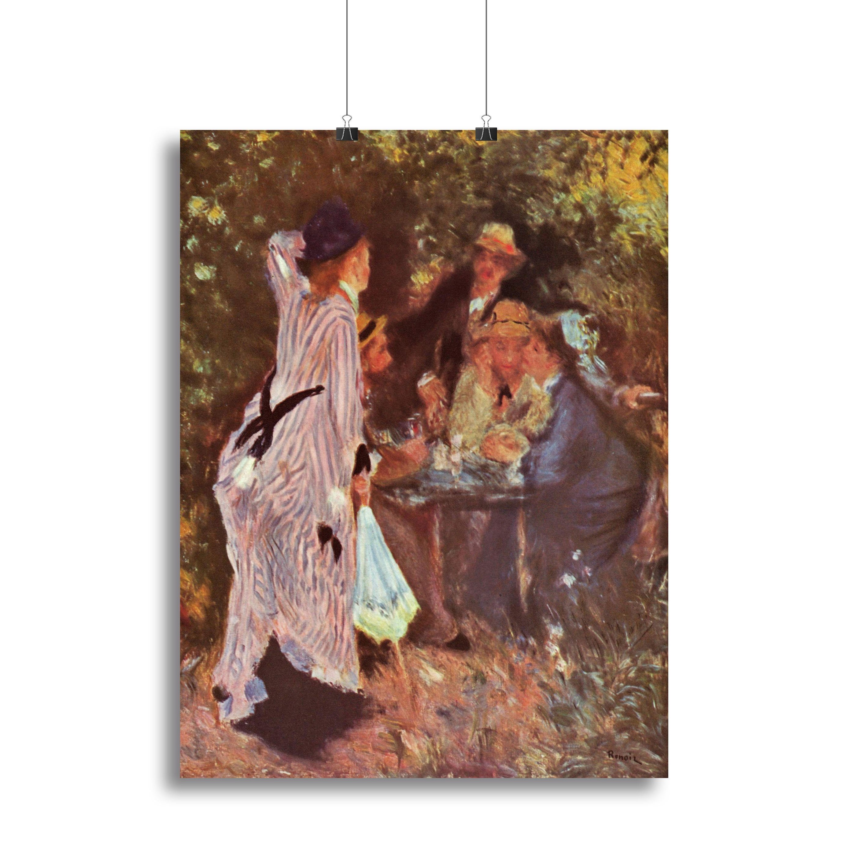 In the Garden in the garden bower of Moulin de la Galette by Renoir Canvas Print or Poster