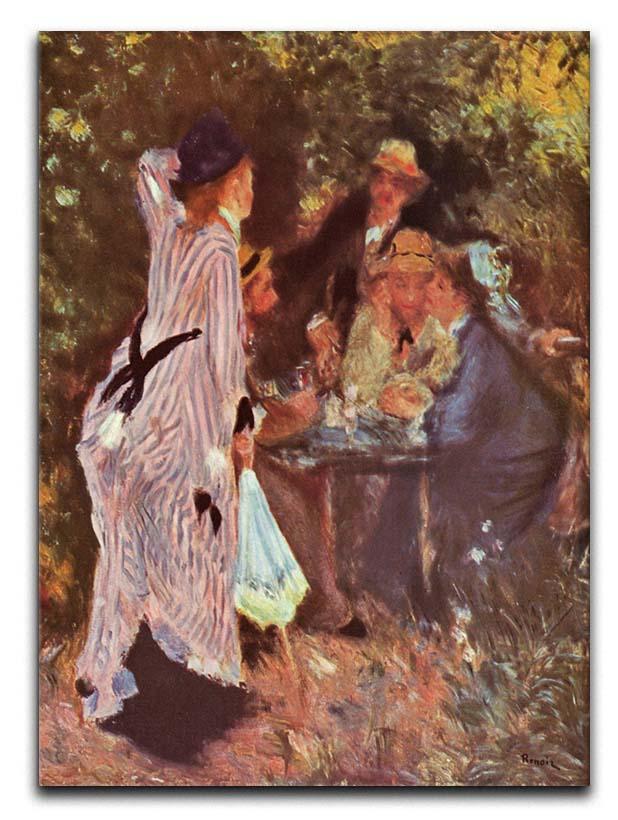 In the Garden in the garden bower of Moulin de la Galette by Renoir Canvas Print or Poster  - Canvas Art Rocks - 1