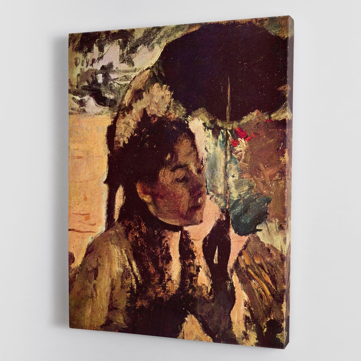 In the Tuileries Woman with Parasol by Degas Canvas Print or Poster