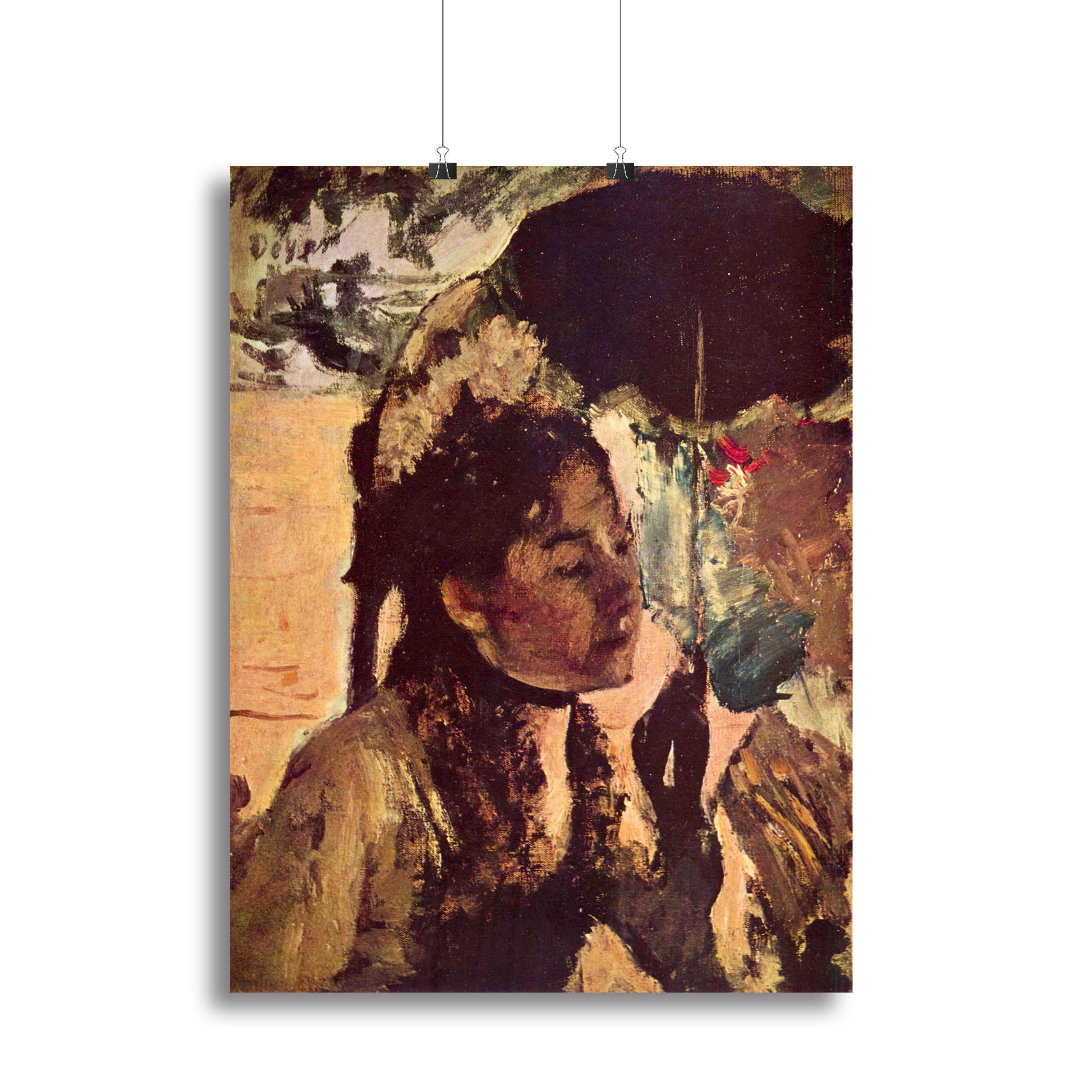 In the Tuileries Woman with Parasol by Degas Canvas Print or Poster