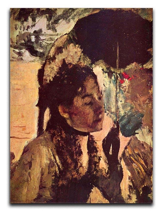 In the Tuileries Woman with Parasol by Degas Canvas Print or Poster - Canvas Art Rocks - 1