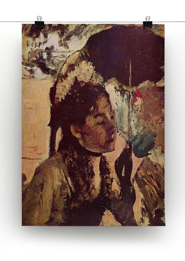 In the Tuileries Woman with Parasol by Degas Canvas Print or Poster - Canvas Art Rocks - 2