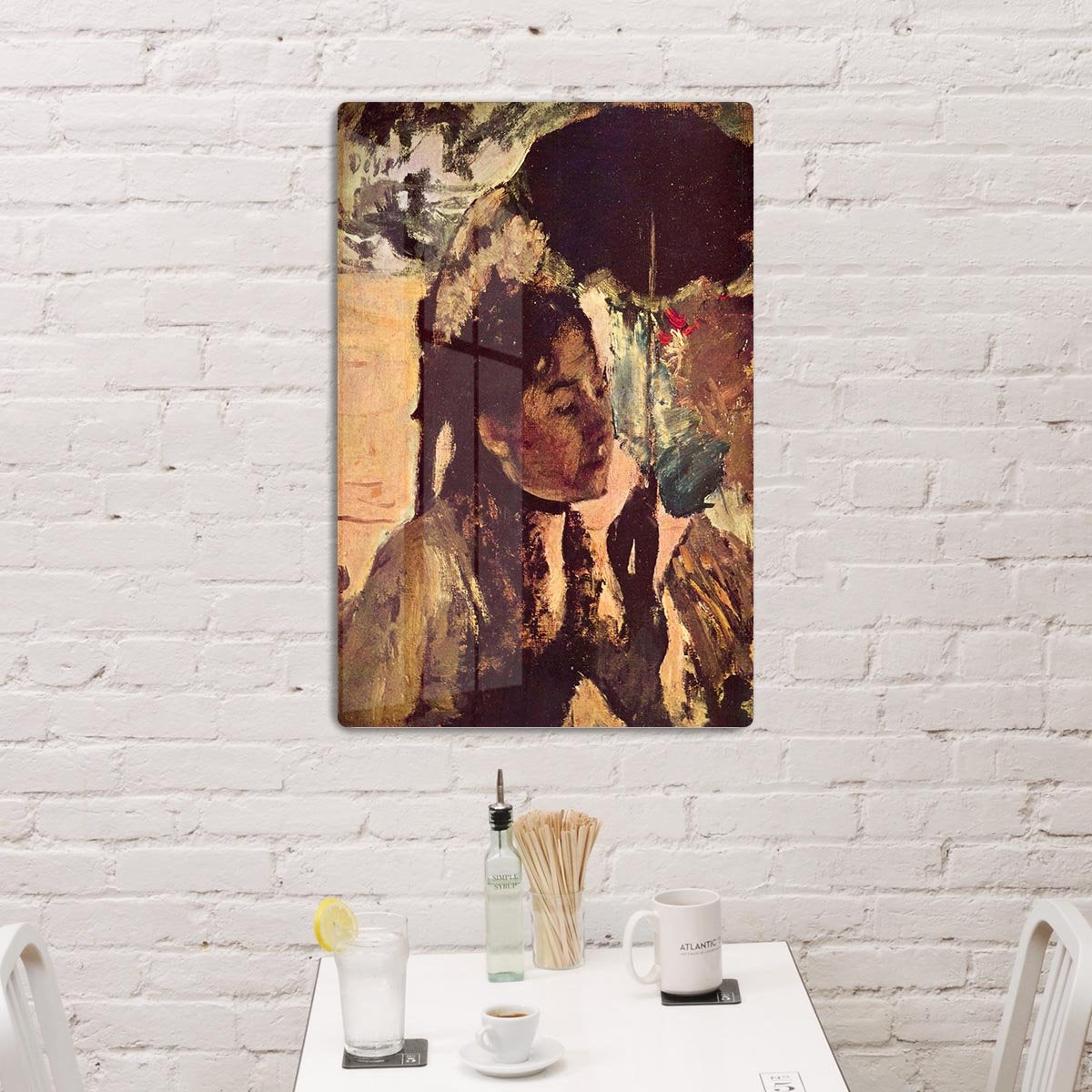In the Tuileries Woman with Parasol by Degas HD Metal Print - Canvas Art Rocks - 3