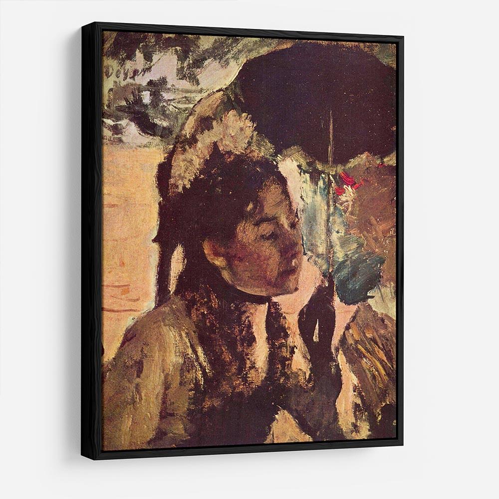 In the Tuileries Woman with Parasol by Degas HD Metal Print - Canvas Art Rocks - 6
