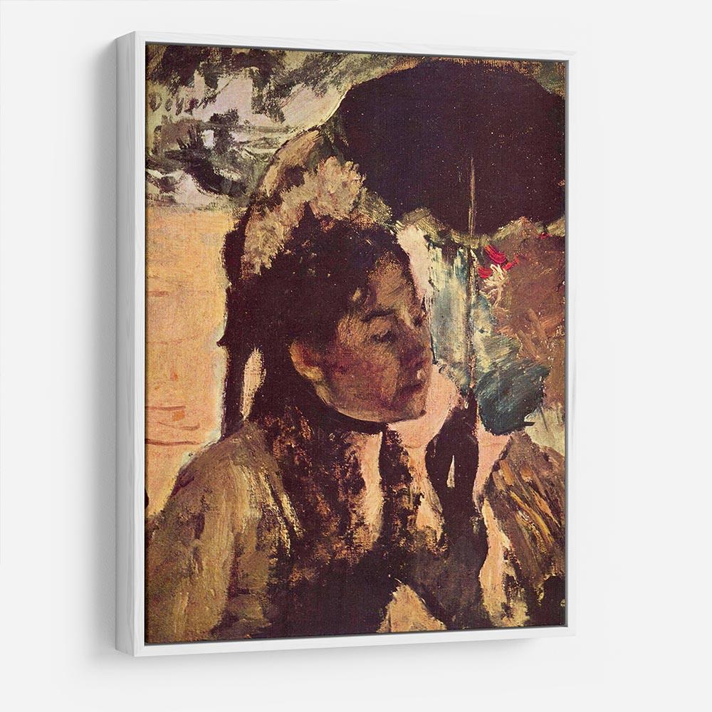 In the Tuileries Woman with Parasol by Degas HD Metal Print - Canvas Art Rocks - 7