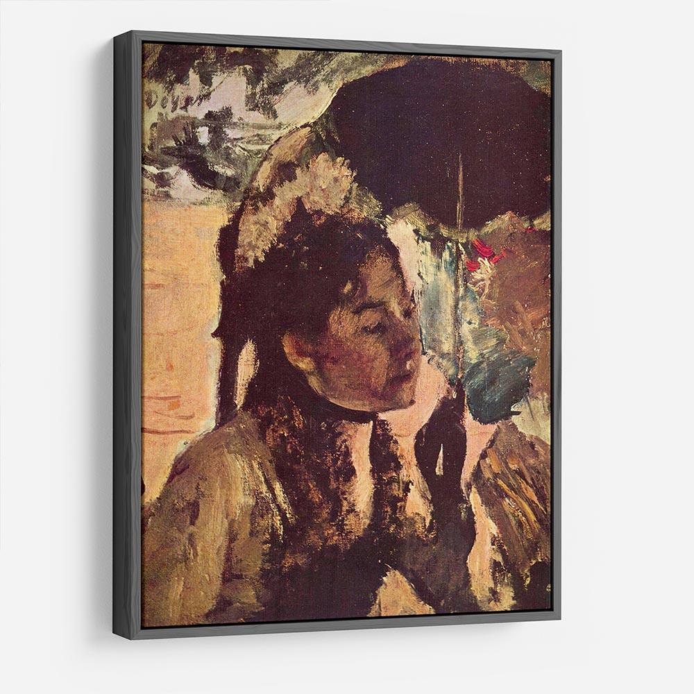 In the Tuileries Woman with Parasol by Degas HD Metal Print - Canvas Art Rocks - 9