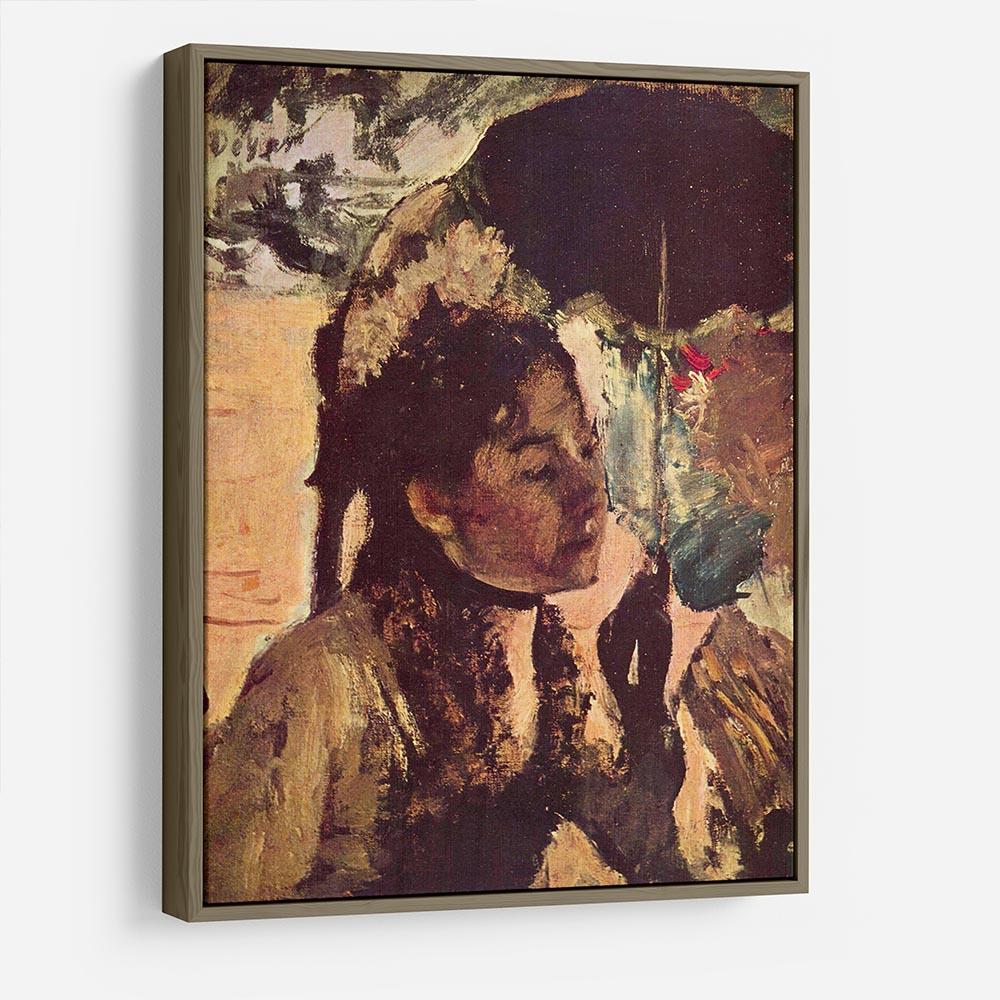 In the Tuileries Woman with Parasol by Degas HD Metal Print - Canvas Art Rocks - 10