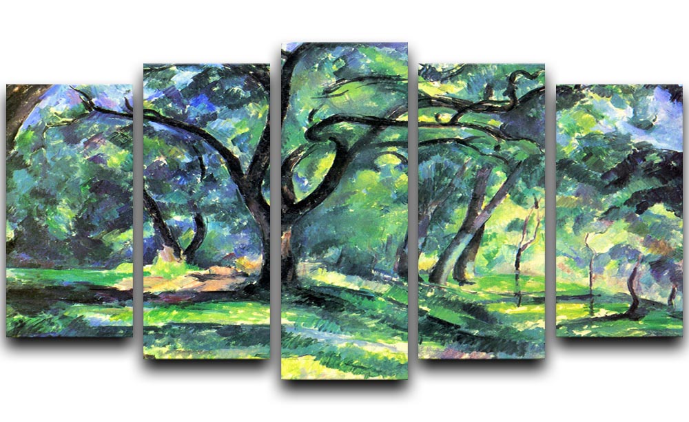 In the Woods by Cezanne 5 Split Panel Canvas - Canvas Art Rocks - 1