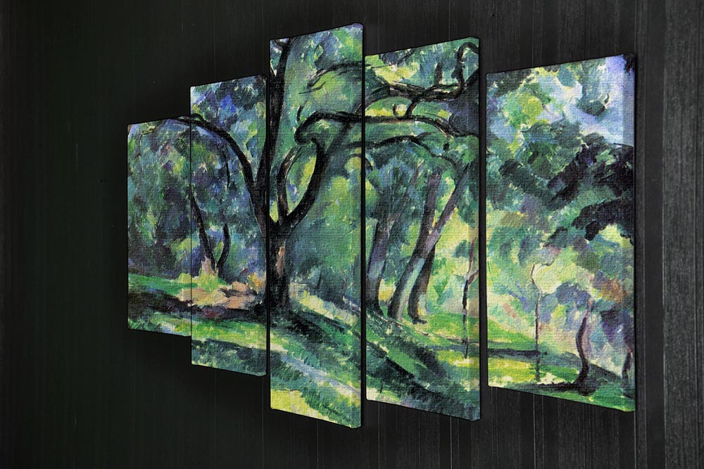 In the Woods by Cezanne 5 Split Panel Canvas - Canvas Art Rocks - 2