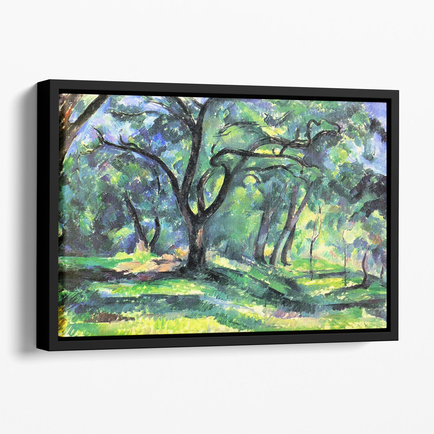 In the Woods by Cezanne Floating Framed Canvas - Canvas Art Rocks - 1