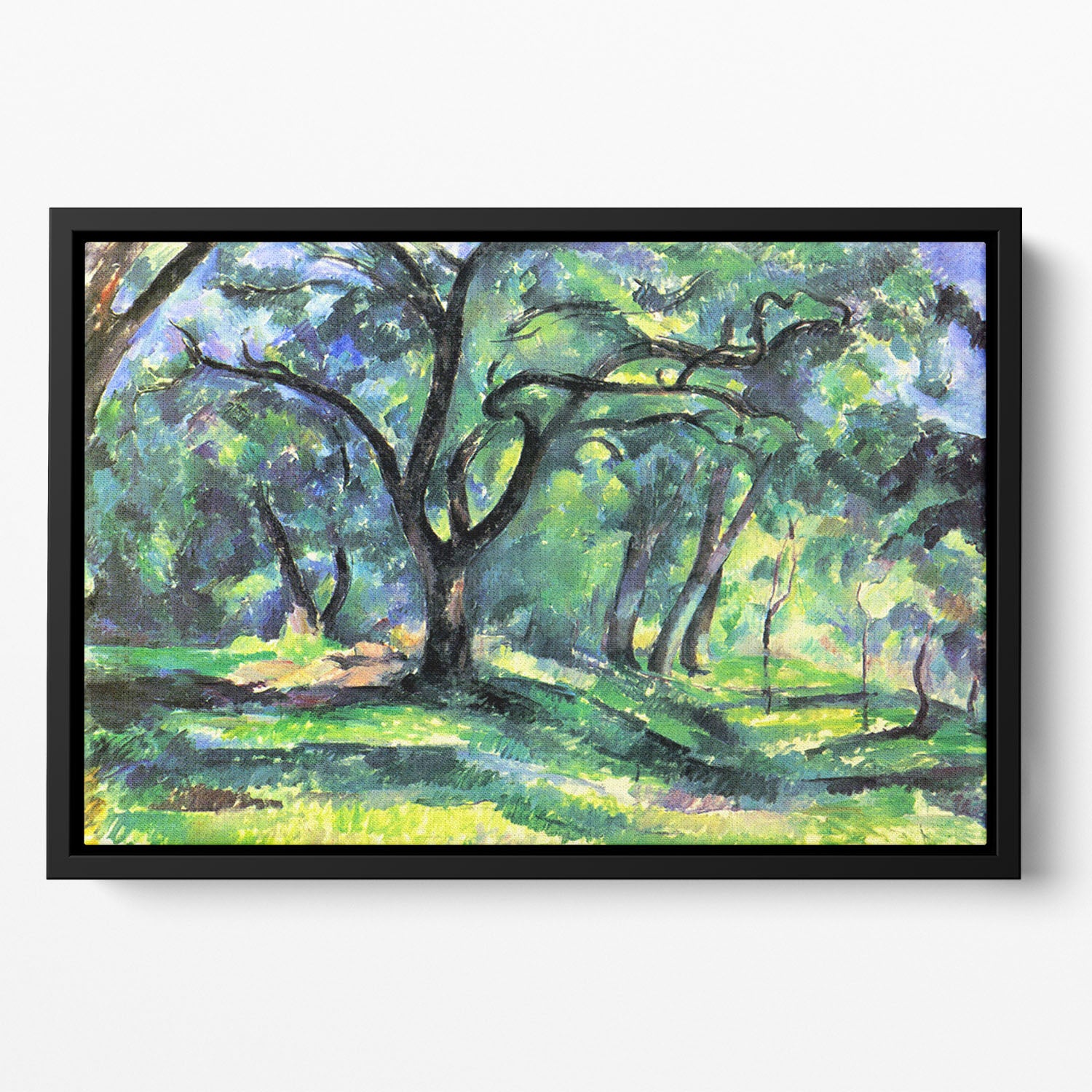 In the Woods by Cezanne Floating Framed Canvas - Canvas Art Rocks - 2