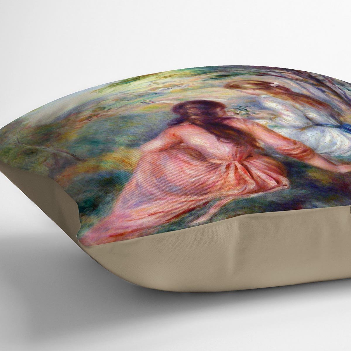In the meadow by Renoir Throw Pillow