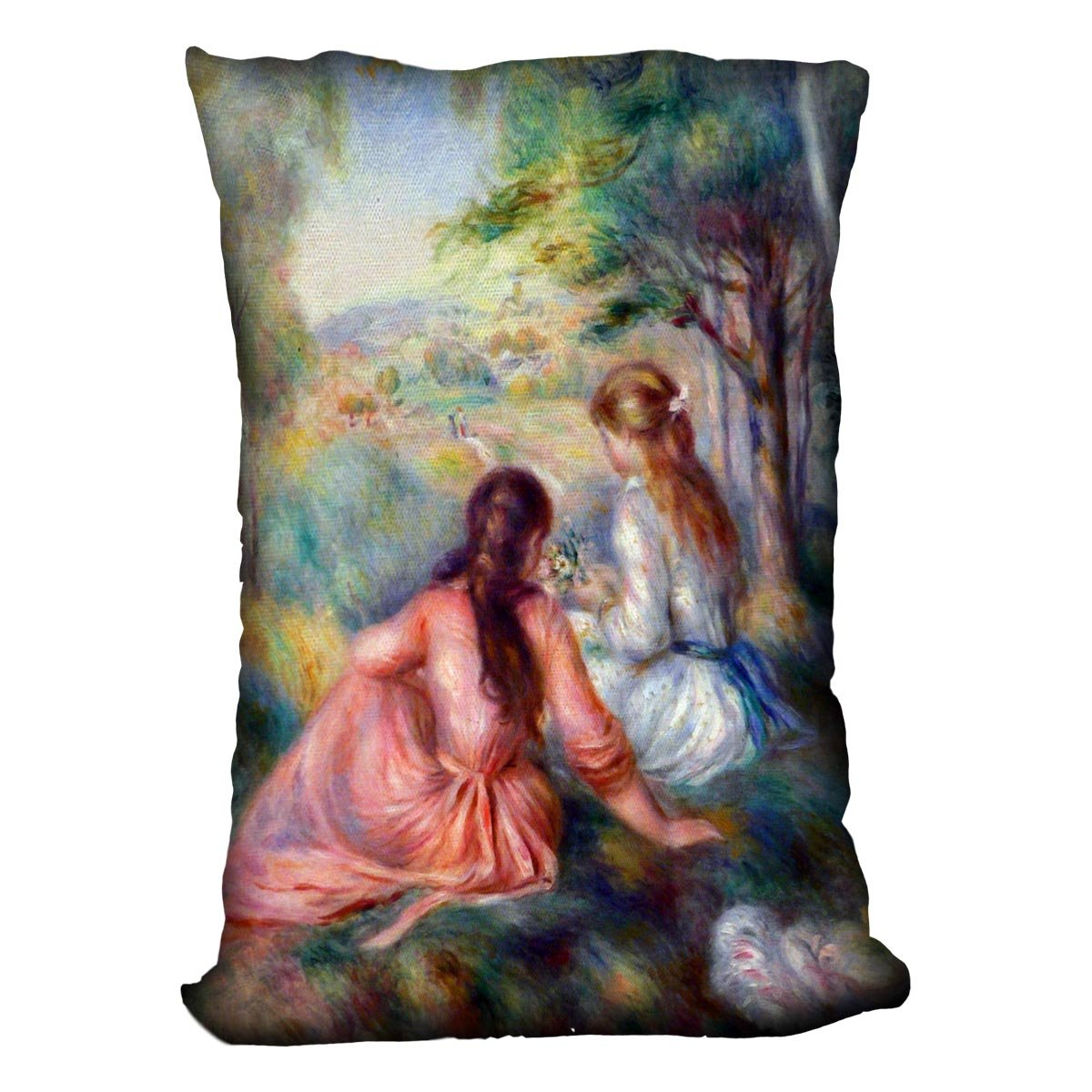 In the meadow by Renoir Throw Pillow