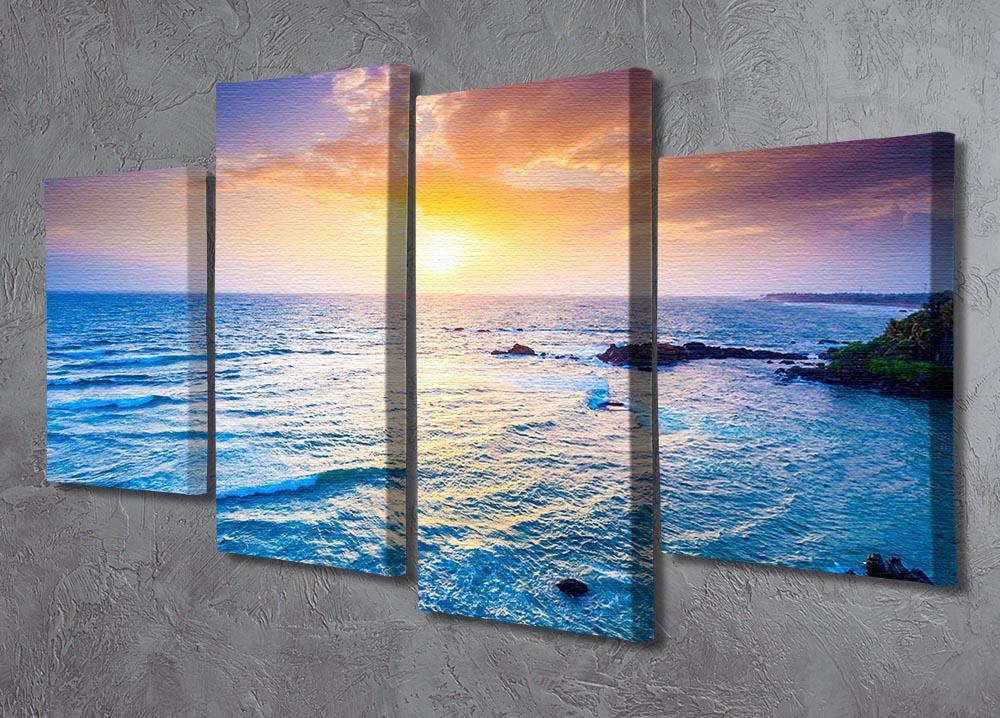 Indian ocean on sunset 4 Split Panel Canvas  - Canvas Art Rocks - 2