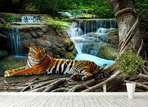Indochina tiger Wall Mural Wallpaper - Canvas Art Rocks - 4