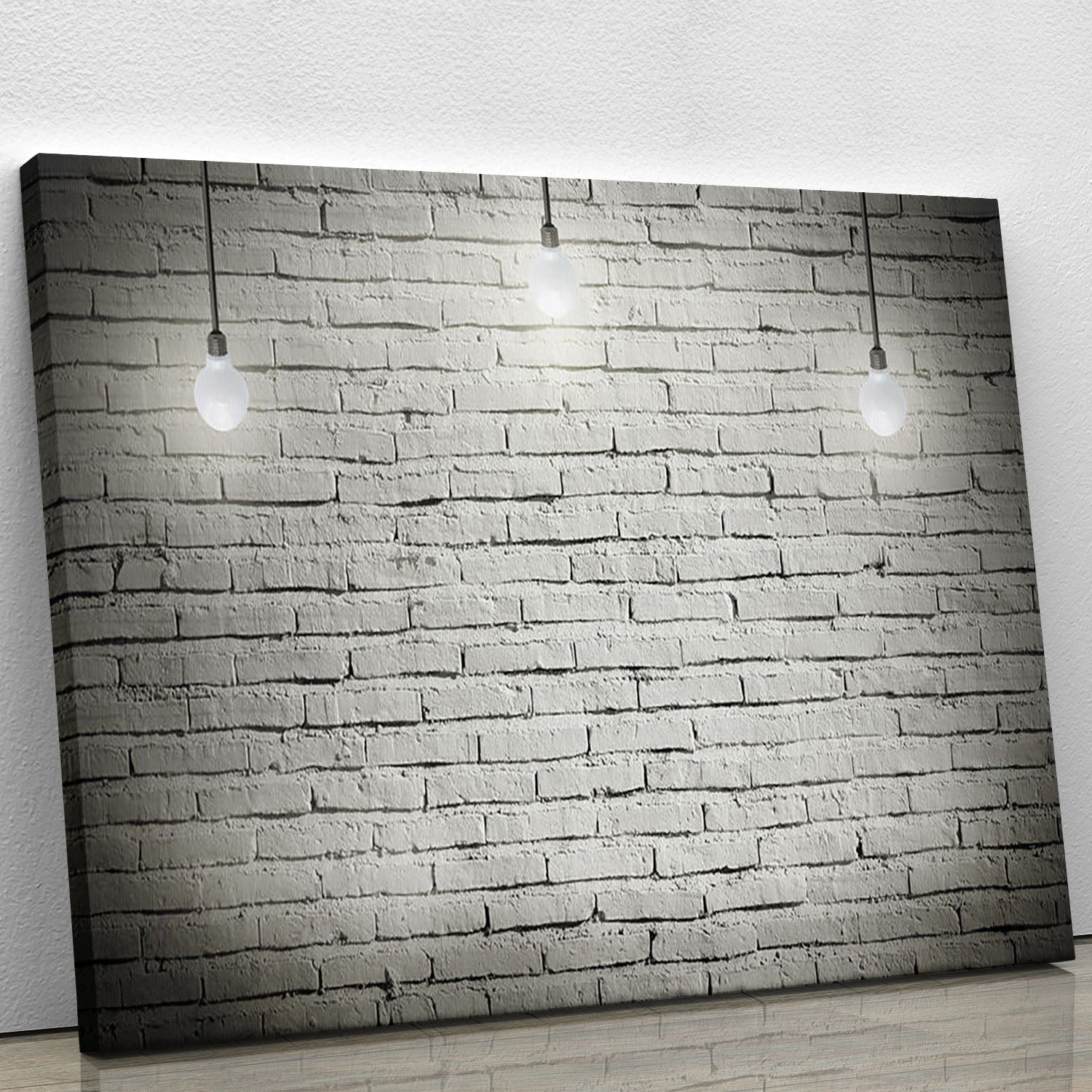 Industrial interior with wooden Canvas Print or Poster