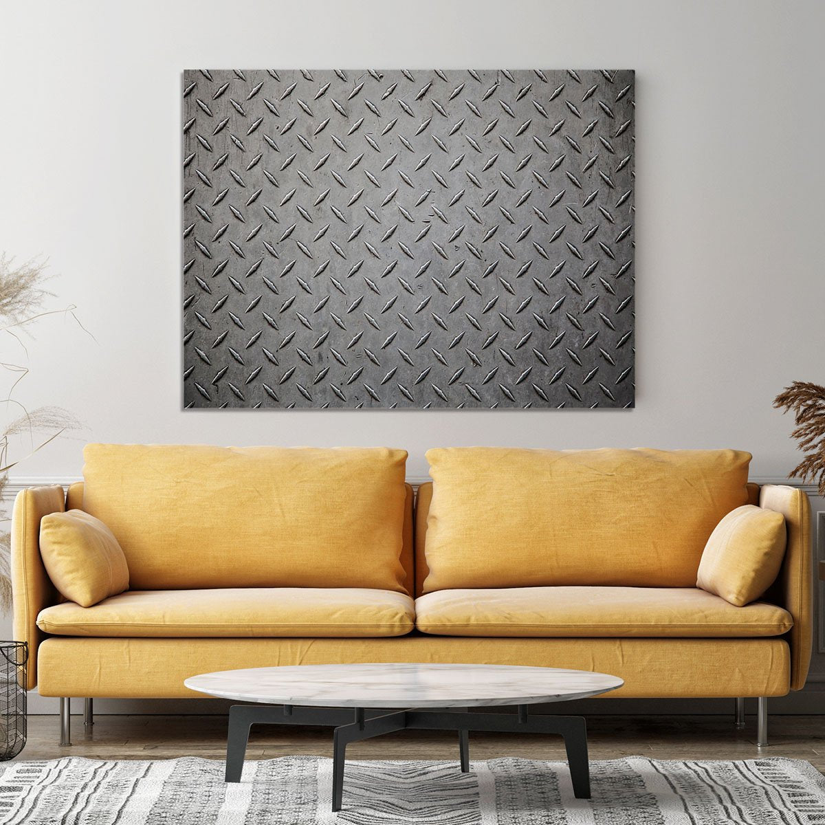 Industrial metal plate Canvas Print or Poster