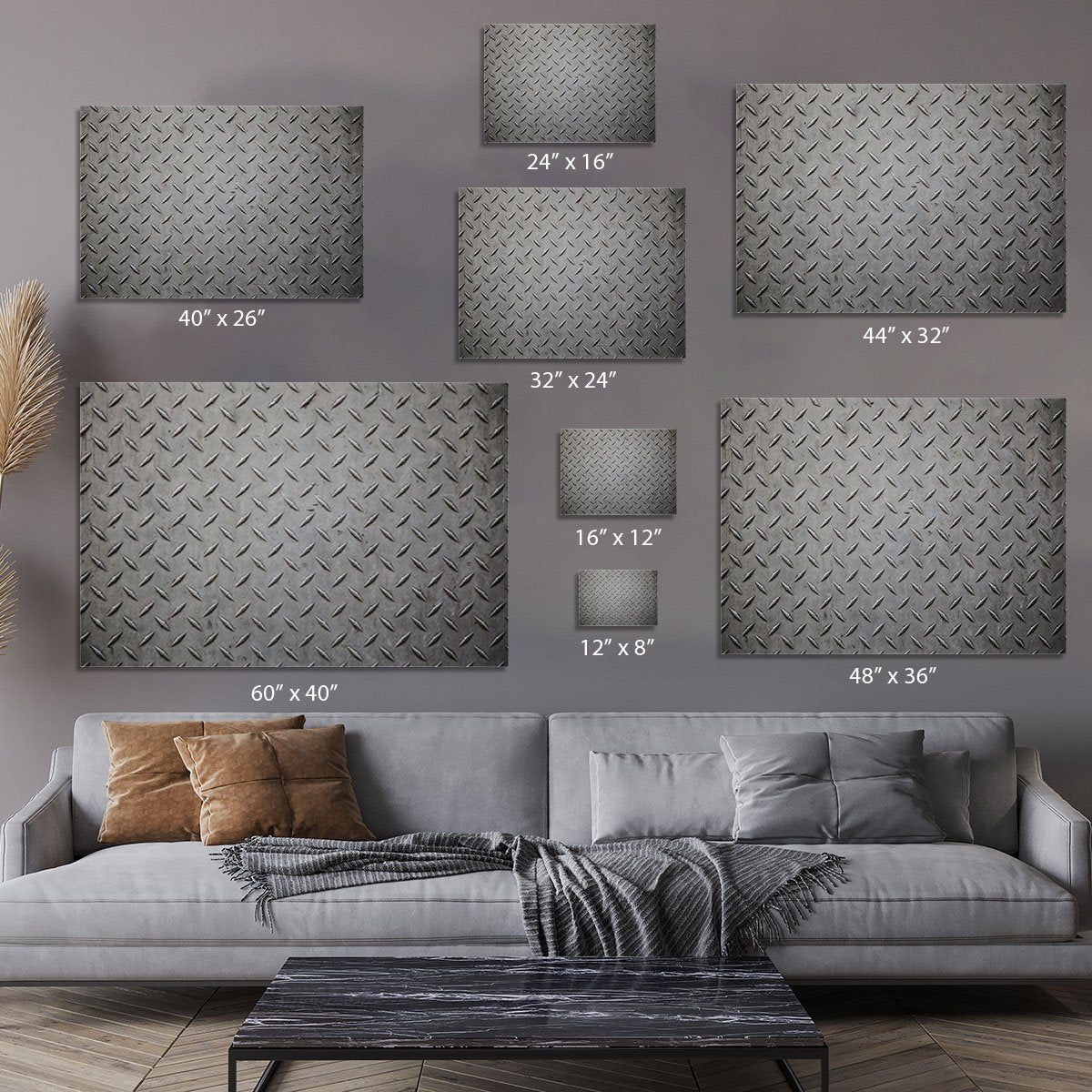 Industrial metal plate Canvas Print or Poster