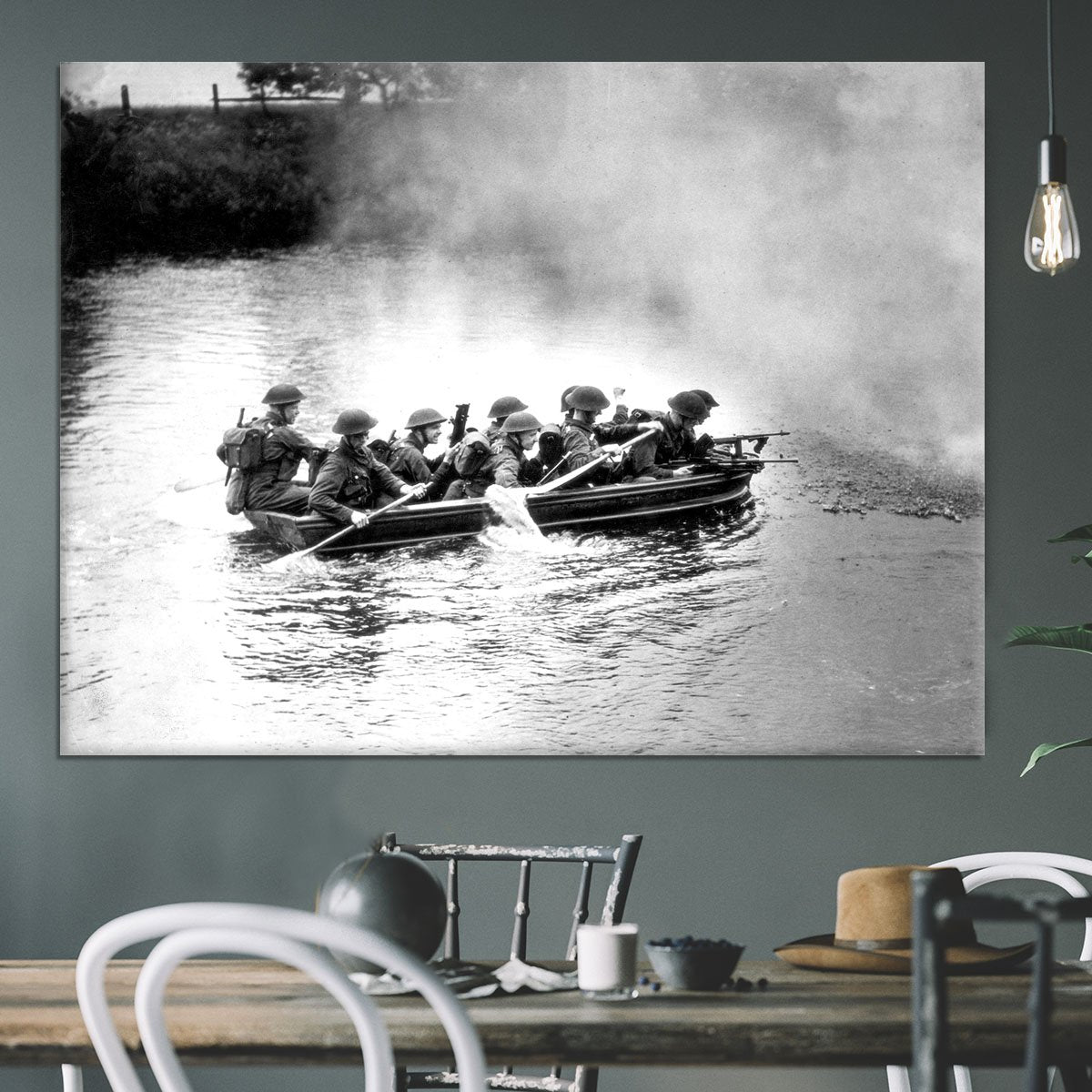 Infantry brigade assault boat drill Canvas Print or Poster