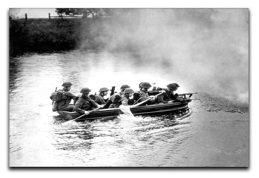 Infantry brigade assault boat drill Canvas Print or Poster  - Canvas Art Rocks - 1