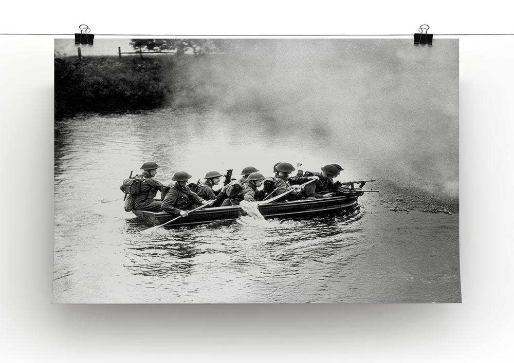 Infantry brigade assault boat drill Canvas Print or Poster - Canvas Art Rocks - 2