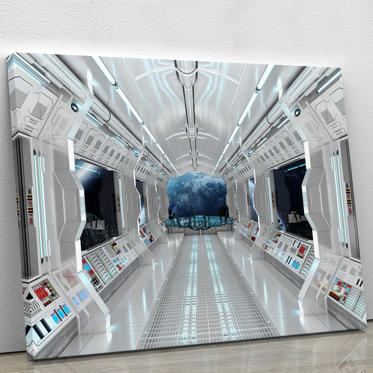 Inside Space Shuttle Canvas Print or Poster