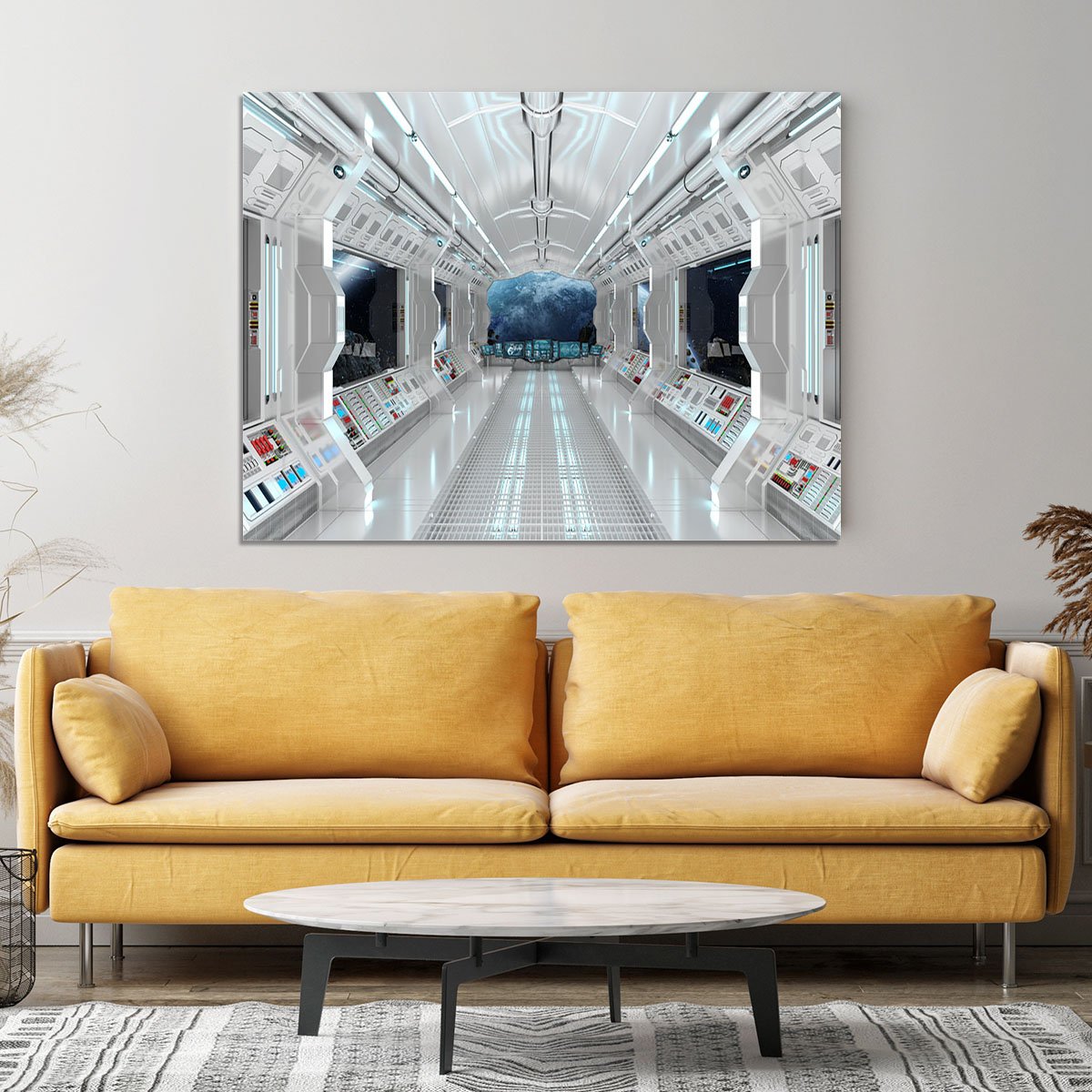 Inside Space Shuttle Canvas Print or Poster