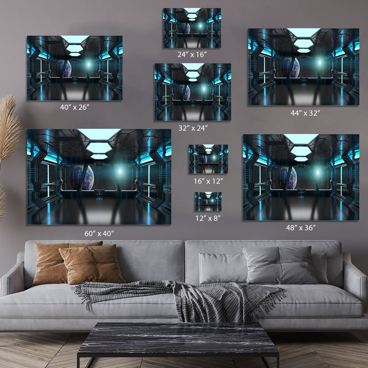 Inside a Spaceship Canvas Print or Poster
