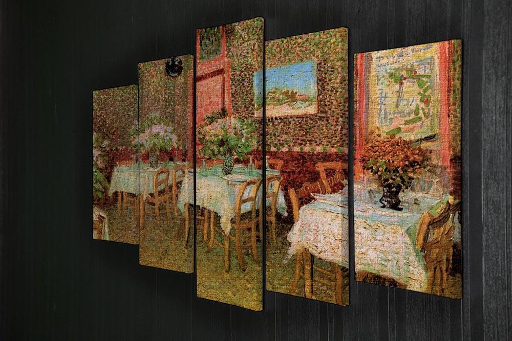 Interior of a restaurant by Van Gogh 5 Split Panel Canvas - Canvas Art Rocks - 2