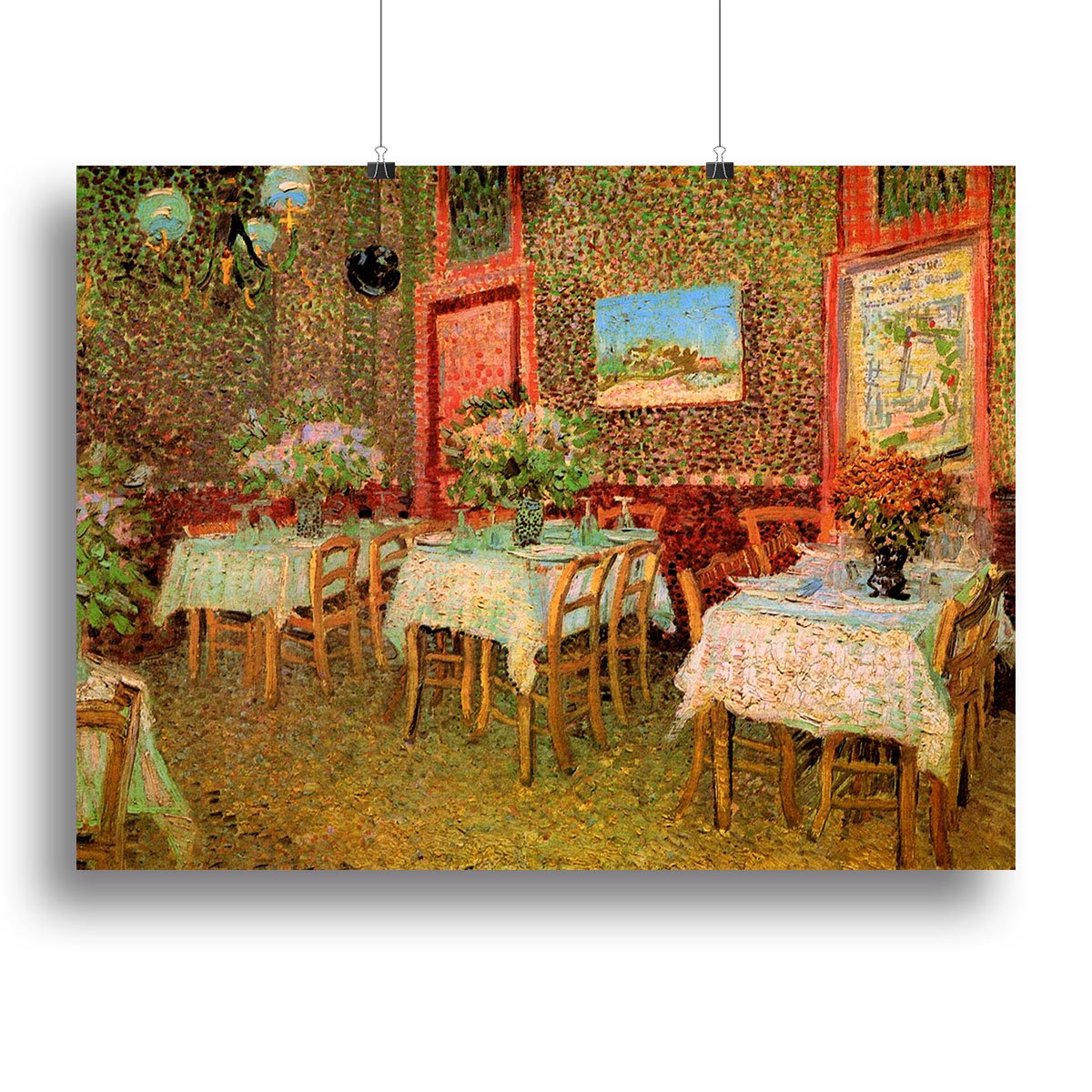Interior of a restaurant by Van Gogh Canvas Print or Poster