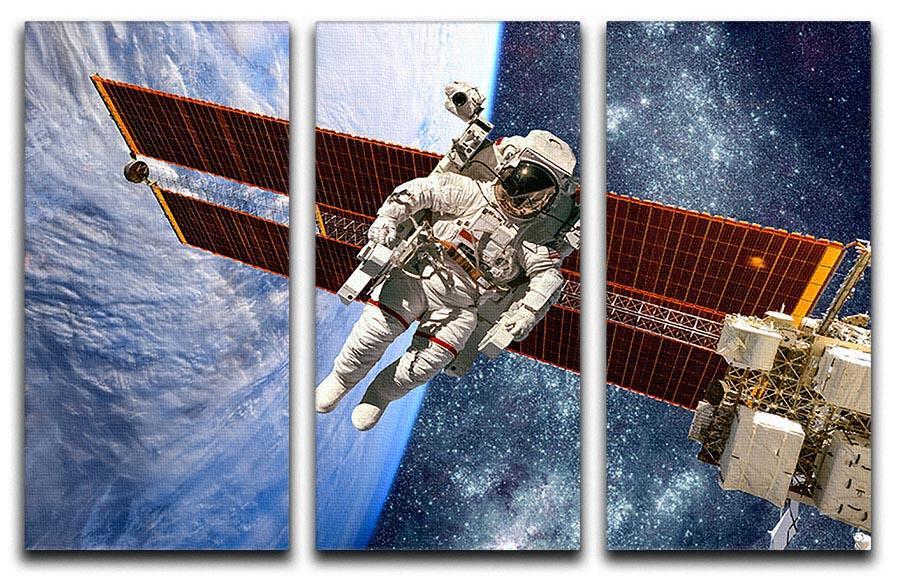 International Space Station and astronaut 3 Split Panel Canvas Print - Canvas Art Rocks - 1
