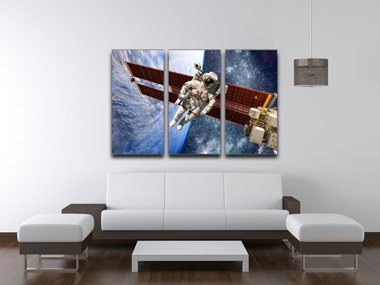 International Space Station and astronaut 3 Split Panel Canvas Print - Canvas Art Rocks - 3