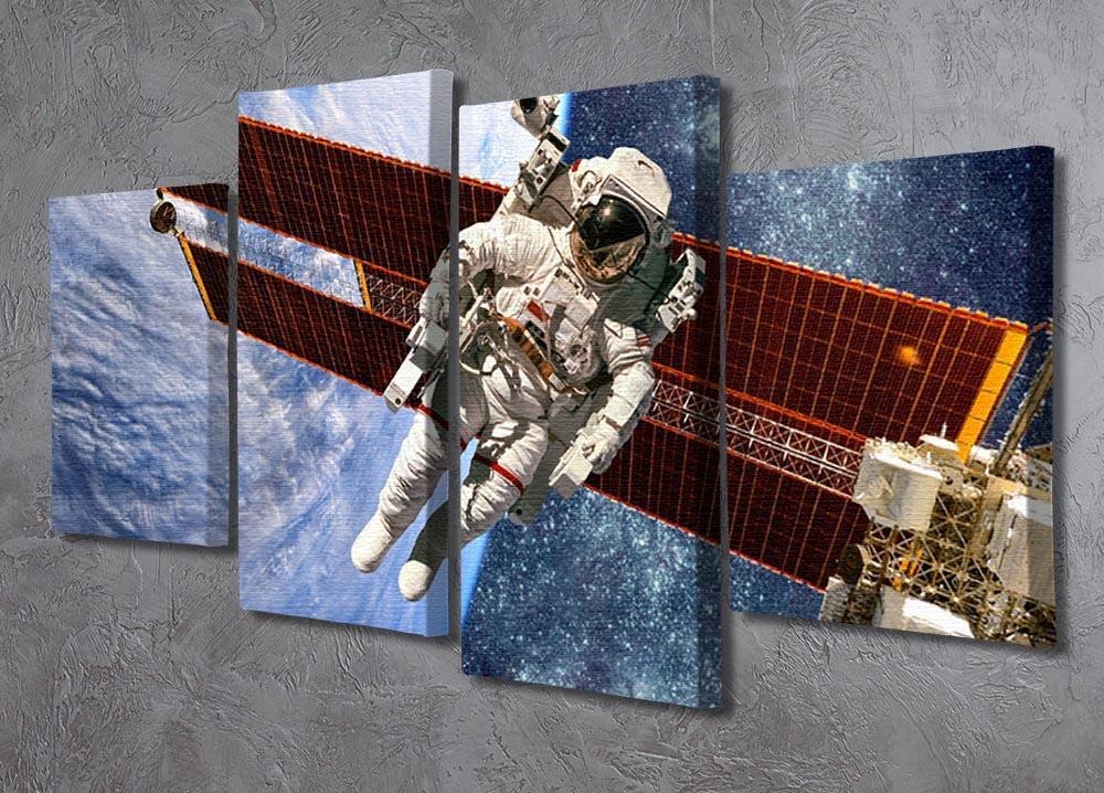 International Space Station and astronaut 4 Split Panel Canvas - Canvas Art Rocks - 2